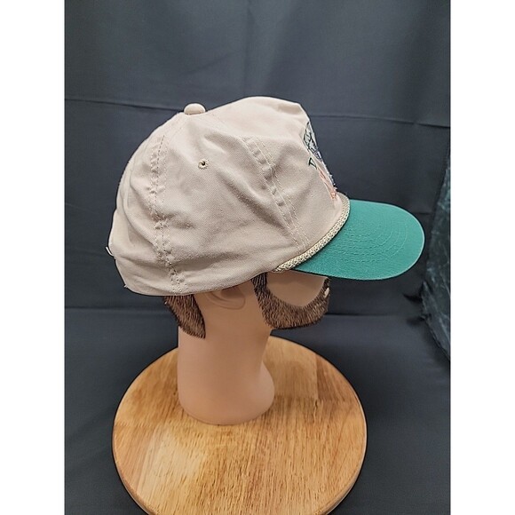 Vintage Ducks Unlimited Snapback Hat One Size Tan Embroidered - Picture 4 of 6